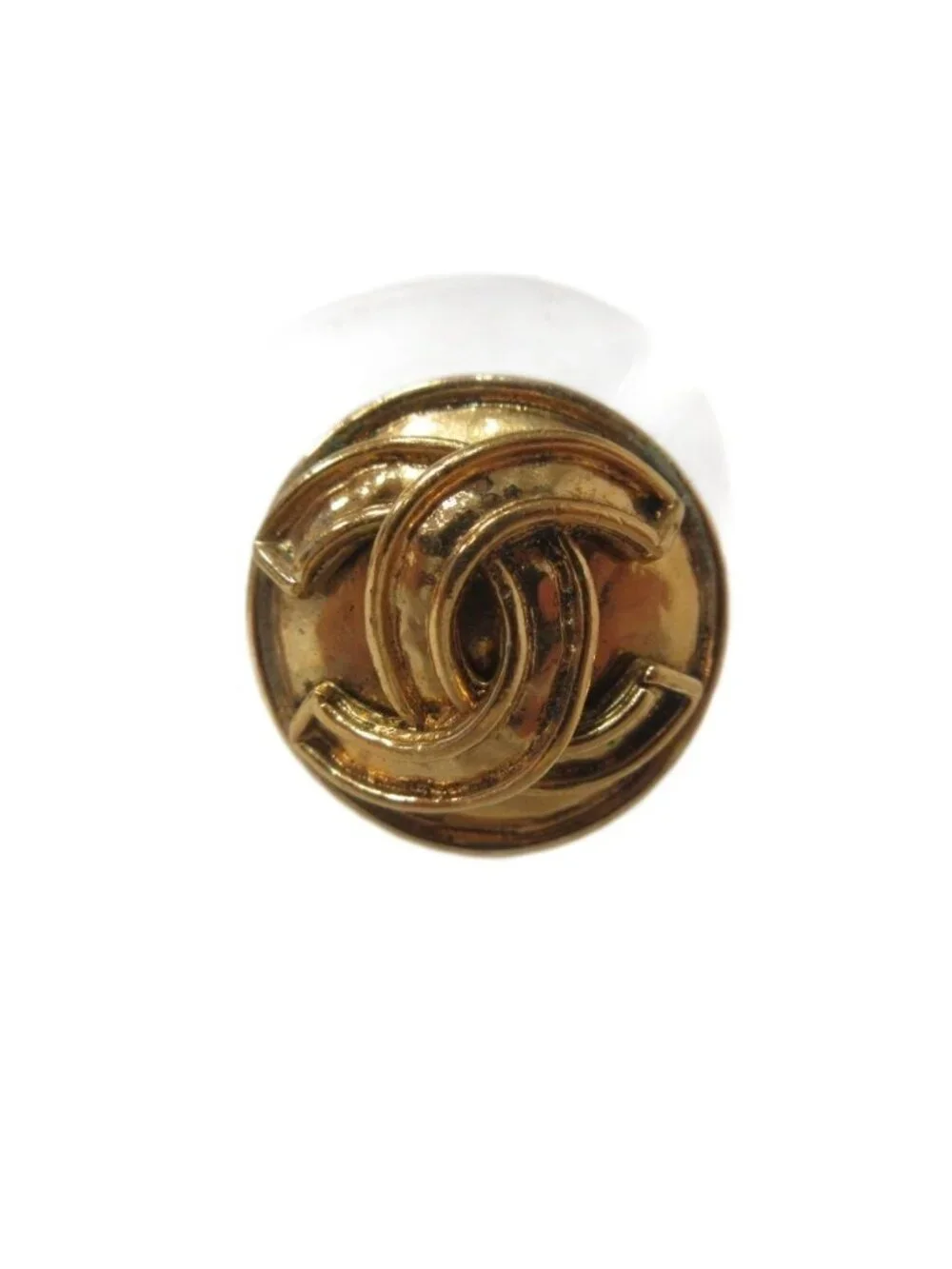 Chanel 94P Vintage CC Logo Earrings Gold Colored
